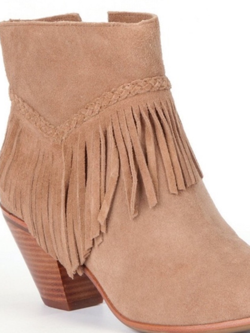 Gianni Bini Fay Fringe Ankle Heeled Booties